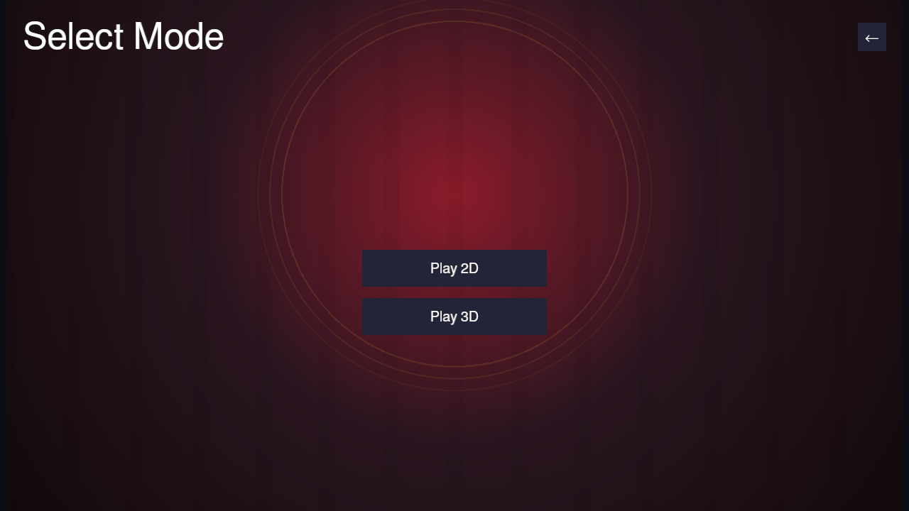 Mode select screen