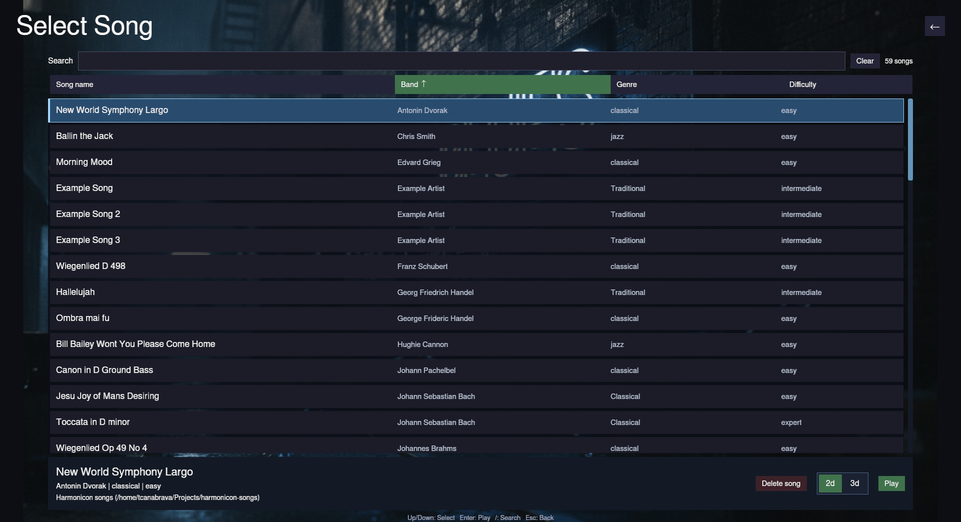 Unified song picker